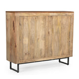 COWHIDE PATCHWORK CHEST OF DRAWERS - Rear View