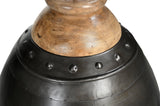 WASHED IRON AND WOOD LAMPSHADE - Side View