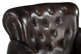 CHOCOLATE LEATHER ARMCHAIR - Top-Down View