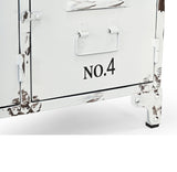 COWHIDE IRON LOCKER BENCH - Extra Image