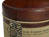 CYCLINDRICAL BICYCLE OTTOMAN - Top-Down View