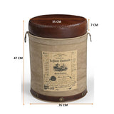 CYLINDRICAL CHATEAU OTTOMAN - Rear View