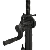 INDUSTRIAL PARIS WIND UP CAST IRON BAR STOOL - Low Angle