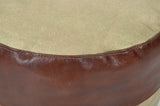 SAVON FRANCE ROUND HAND MADE OTTOMAN - Top-Down View