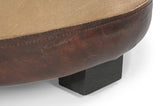 VINTAGE ROUND OTTOMAN - 45-Degree Angle