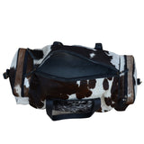 COWHIDE PATCH OVERNIGHT BAG - Low Angle