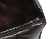 SQUARE CHOCOLATE OTTOMAN - Side View