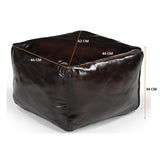 SQUARE CHOCOLATE OTTOMAN - Top-Down View