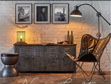 VINTAGE IRON LOCKER SIDEBOARD WITH RECLAIMED RAILWAY SLEEPER WOOD - Extra Image