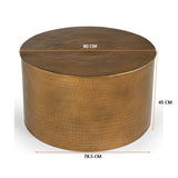 HAMMERED COFFEE TABLE - Rear View