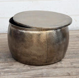 OPEN TOP HAND FORGED METAL COFFEE TABLE