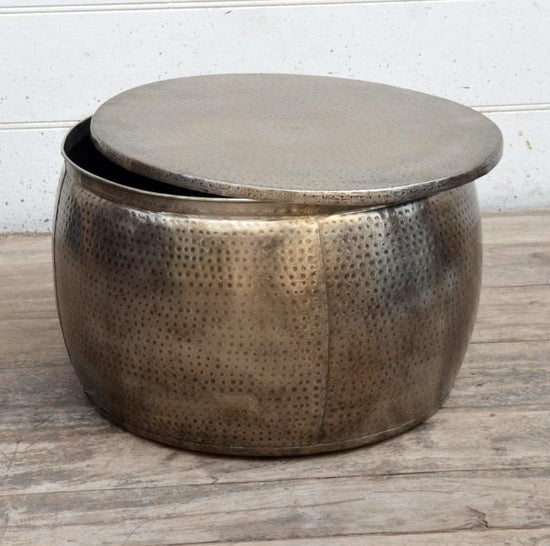 OPEN TOP HAND FORGED METAL COFFEE TABLE