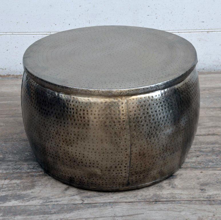 OPEN TOP HAND FORGED METAL COFFEE TABLE