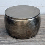 OPEN TOP HAND FORGED METAL COFFEE TABLE - Front View