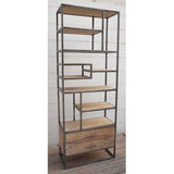 SLIM INDUSTRIAL IRON BOOKCASE - Front View