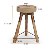 INDUSTRIAL NUMBER 3 WIND UP BAR STOOL - Rear View