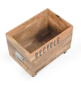INDUSTRIAL RECYCLE BASKET ON CAST IRON WHEELS - 45-Degree Angle