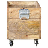INDUSTRIAL RECYCLE BASKET ON CAST IRON WHEELS