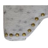 HAND MADE HAND CRAFTED COW OTTOMAN - 45-Degree Angle