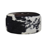 COWHIDE BAR STOOL - Top-Down View