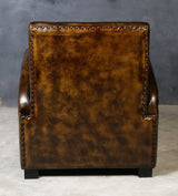 ARMSTRONG HAND MADE LEATHER ARM CHAIR - Rear View