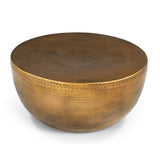 HAND MADE METAL PUNCHING COFFEE TABLE - Front View