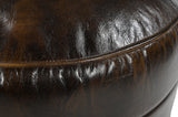 BRONWYN GENUINE LEATHER OTTOMAN - Side View