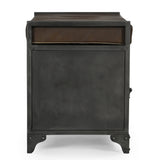 SMALL HAND MADE LOCKER BENCH WITH GENUINE LEATHER - Side View
