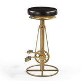 INDUSTRIAL HAND MADE BICYCLE STOOL - Front View