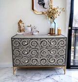 MOTHER OF PEARL ENCHANTING VINE CHEST OF DRAWERS - Front View