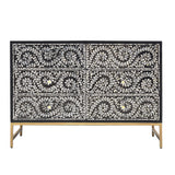 MOTHER OF PEARL ENCHANTING VINE CHEST OF DRAWERS - 45-Degree Angle