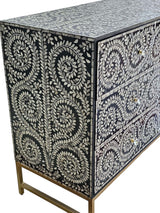MOTHER OF PEARL ENCHANTING VINE CHEST OF DRAWERS - Close-Up Angle