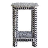 MOTHER OF PEARL NOIR OPULENCE SIDE TABLE - Side View