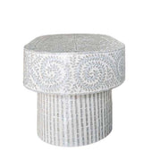 MOTHER OF PEARL SERENITY OVAL PEARL COFFEE TABLE - 45-Degree Angle