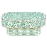 AMELIA OVAL MOTHER OF PEARL COFFEE TABLE - Front View