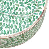 AMELIA OVAL MOTHER OF PEARL COFFEE TABLE - Top-Down View