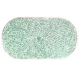 AMELIA OVAL MOTHER OF PEARL COFFEE TABLE - 45-Degree Angle