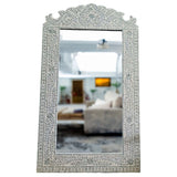 MOTHER OF PEARL SERENE REFLECTION WALL MIRROR - Front View