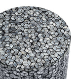 BLAKE CIRCULAR SHELL STOOL/SIDE TABLE - Front View