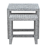CLAIRE SHELL INLAY NESTING TABLES - Side View