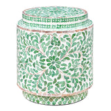 MIRANDA CYLINDER TURQUOISE SHELL INLAY TABLE/STOOL
