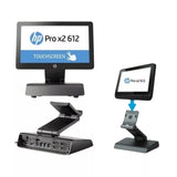 (Refurbished) HP Pro x2 612 G2 NFC POS Terminal – Refurbished | Windows 11 Pro | Includes HP Retail Expansion Dock & HP Retail Case 12 - Front View