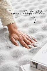 Bubble Washable Rug - Silver 140X70Cm - Side View