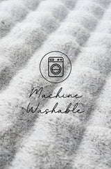 Bubble Washable Rug - Silver 140X70Cm - Rear View