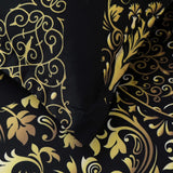 Regal Elegance Black and Gold 3 Pc Comforter & Pillow Cover Set KING - Rear View