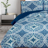 Whimsical Winter Frosty Elegant 3 Pc Bedspread & Pillow Cover Set - Front View