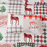 Ethereal christmas Dreamy Lightweight 3 Pc Bedspread & Pillow Cover Set - Top-Down View