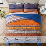 Exquisite Delicate Floral Classic 3 Pc XL Bedspread & Pillow Cover Set - Side View