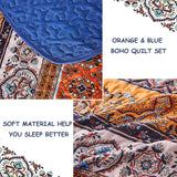 Exquisite Delicate Floral Classic 3 Pc Bedspread & Pillow Cover Set - 45-Degree Angle