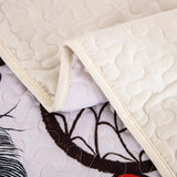 Radiant dreamcatcher white cultural 3 Pc Bedspread & Pillow Cover Set - Close-Up Angle